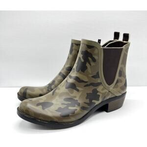 Lucky Brand Basel H2O Rain Boots Green Camouflage Waterproof Outdoors Size 6